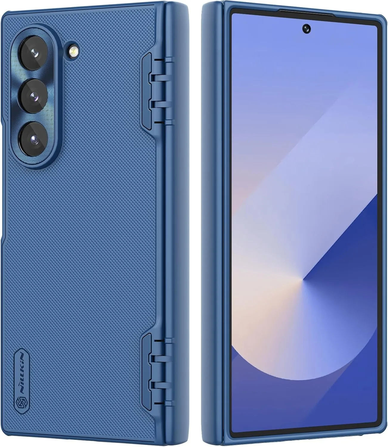 Nillkin for Samsung Galaxy Z Fold 6 Case with Screen Protector, Hinge Protection, Frosted Matte Texture Ultra Slim Fit Protective Phone Case for Galaxy Z Fold 6 Blue