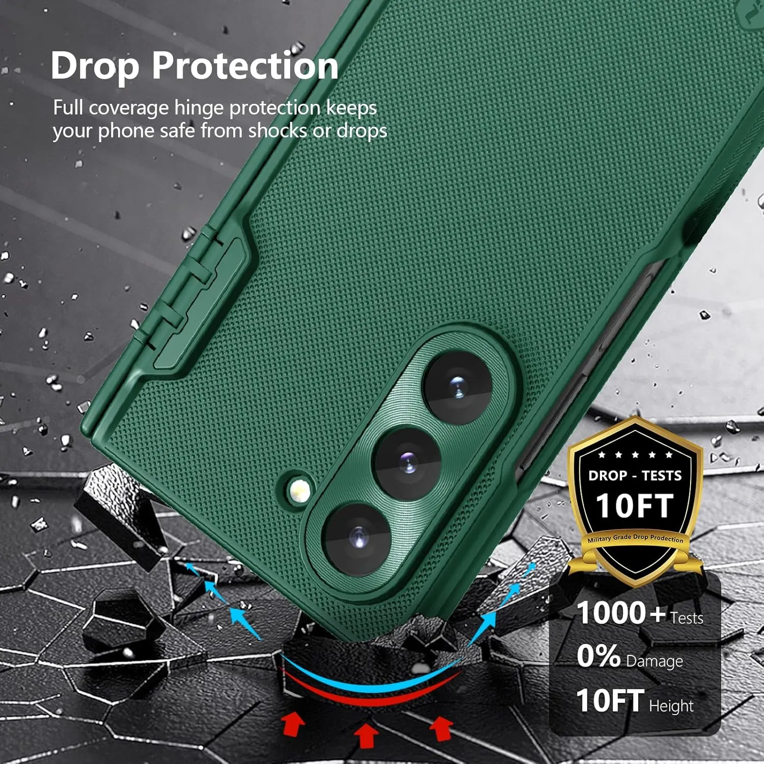 Nillkin for Samsung Galaxy Z Fold 6 Case with Screen Protector, [Hinge Protection][Wireless Charging] Frosted Matte Texture Ultra Slim Fit Protective Phone Case for Galaxy Z Fold 6 Case Green