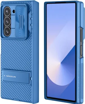 Nillkin for Samsung Galaxy Z Fold 6 Case with Stand, Built-in [Camera Lens Protector] [Hinge Protection] [ Screen Protector] Full Cover Slim Thin Protective Phone Case for Galaxy Z Fold 6 2024, Blue