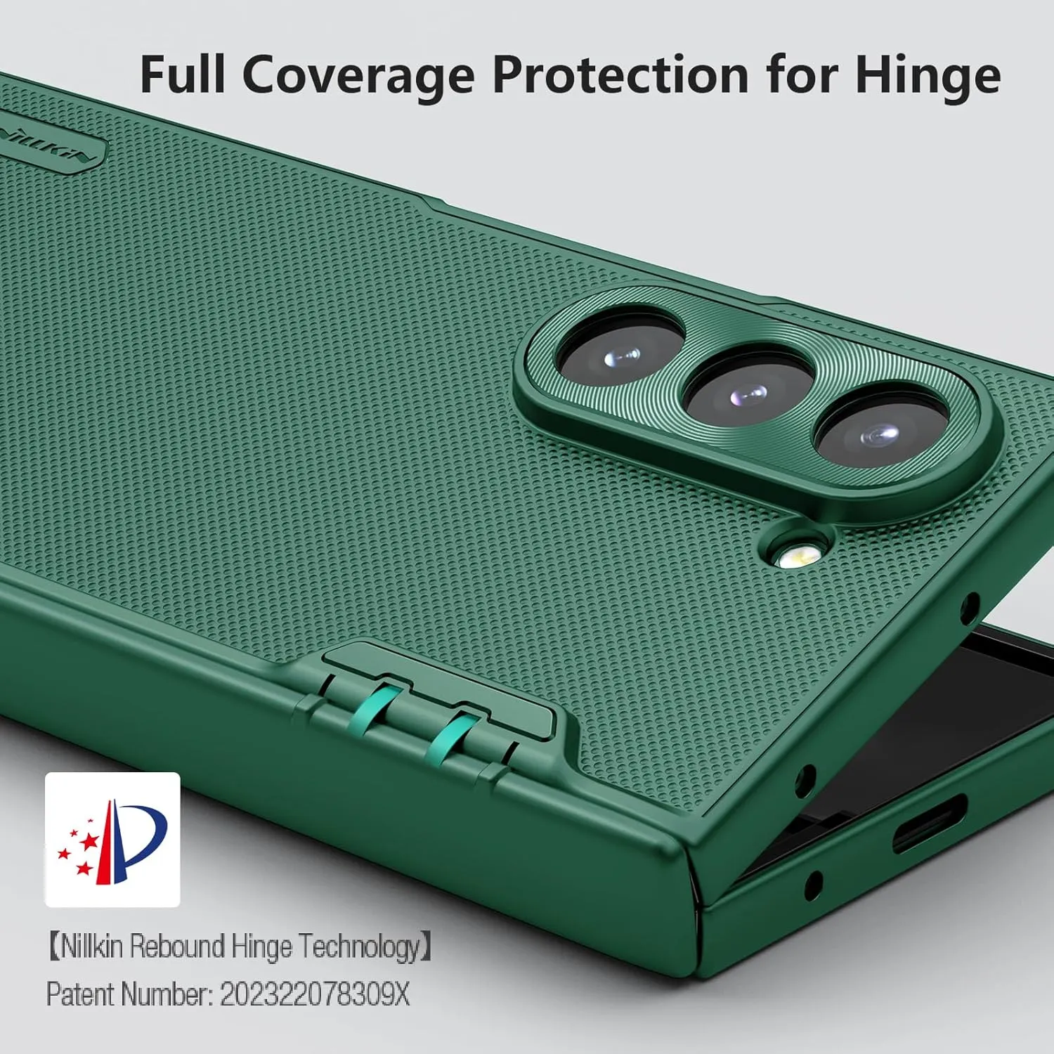 Nillkin for Samsung Galaxy Z Fold 6 Magnetic Case with Screen Protector, [Compatible with MagSafe][Hinge Protection] Frosted Texture Slim Fit Protective Phone Case for Galaxy Z Fold 6 Case Green