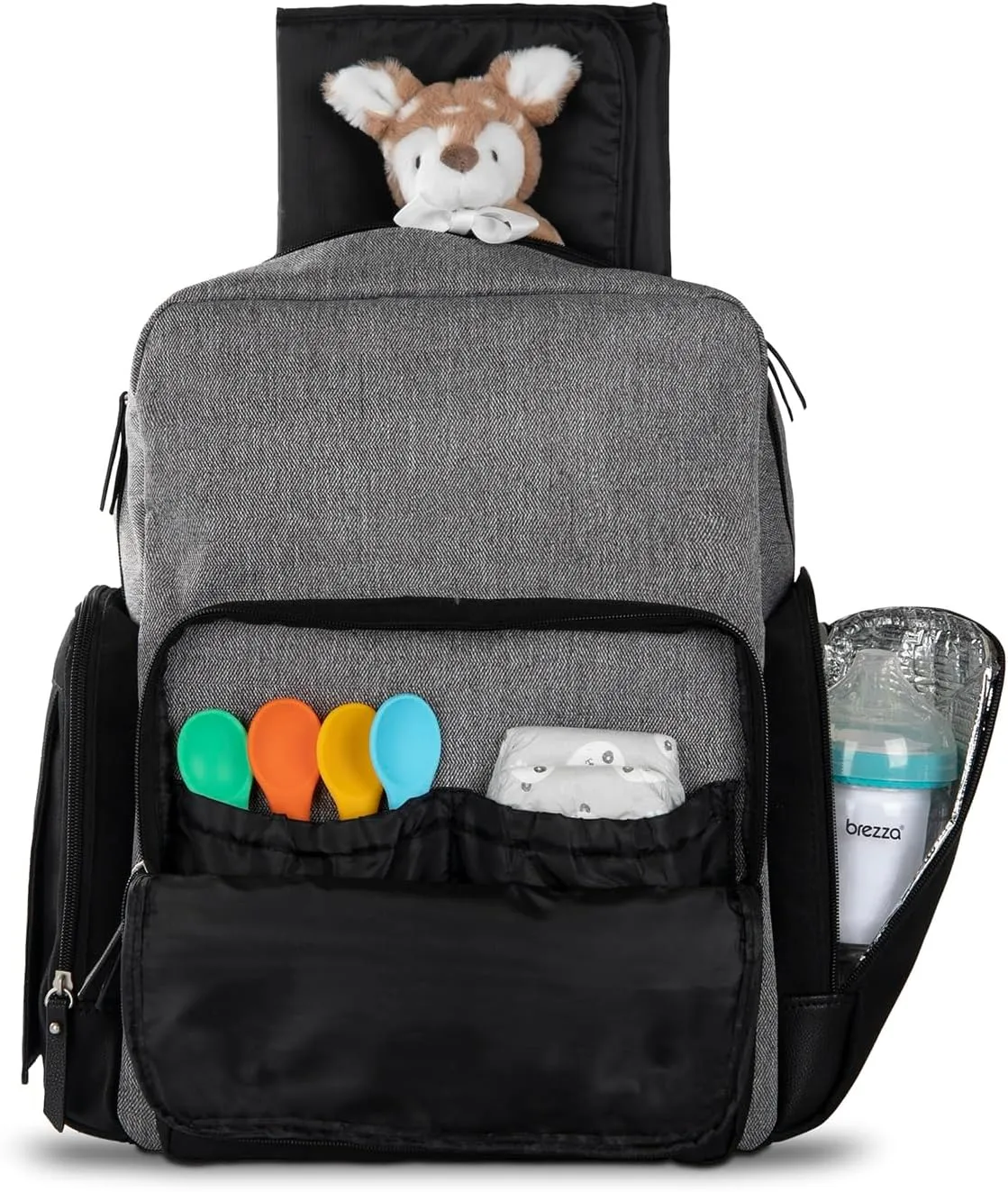 NOJO Eddie Bauer Cascade Sport Backpack Diaper Bag - Black, Gray