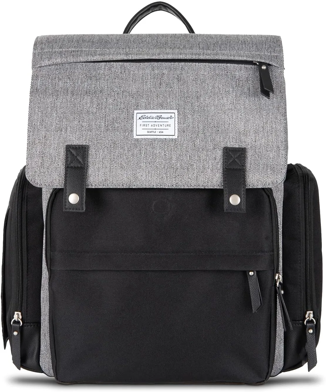 NOJO Eddie Bauer Cascade Sport Backpack Diaper Bag - Black, Gray