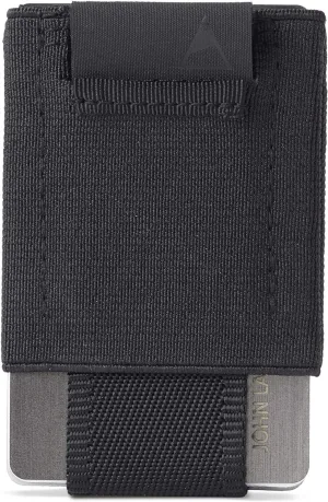 NOMATIC Minimalistic Wallet for Men and Women - Slim Wallet Fits In Front Pocket - Holds 4-15 Cards - Hidden Cash Holder and Key Holder Pocket (Black)