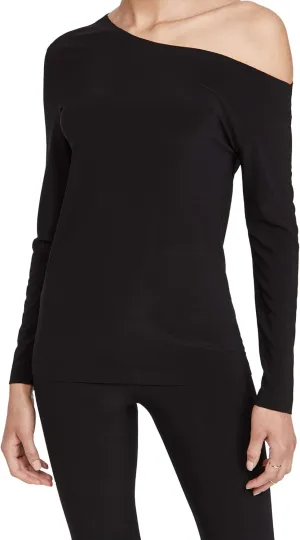 Norma Kamali Women's Long Sleeve Drop Shoulder Top