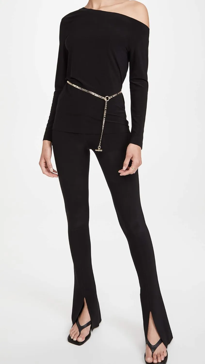 Norma Kamali Women's Long Sleeve Drop Shoulder Top