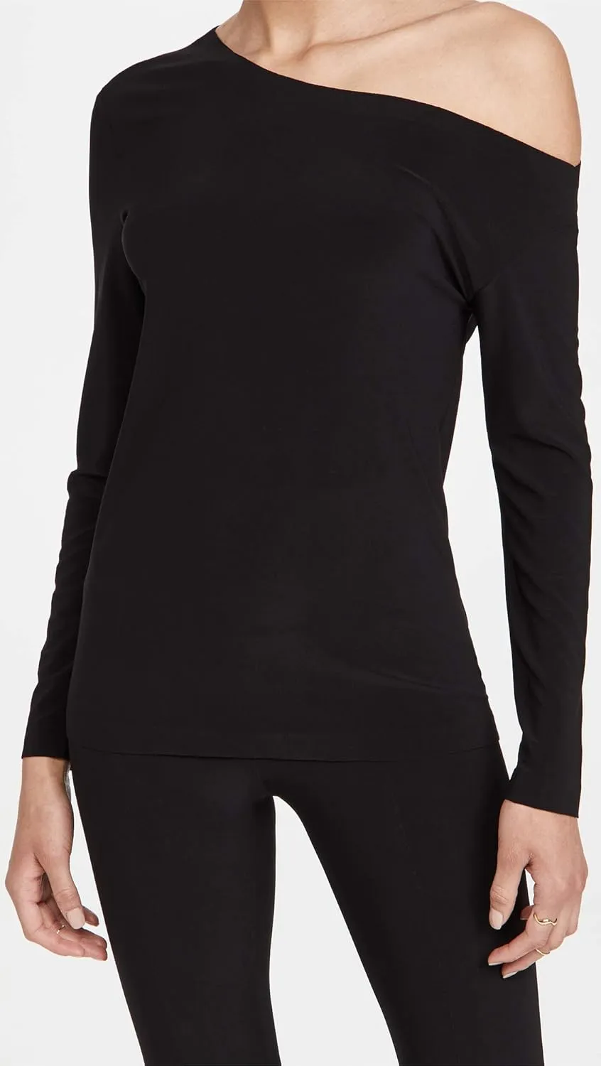Norma Kamali Women's Long Sleeve Drop Shoulder Top