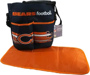 NORTHWEST Chicago Football Bears Baby Diaper Bag with Adjustable Padded Shoulder Strap & Changing Pad
