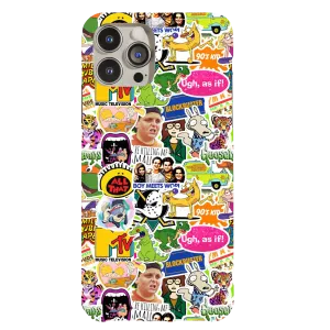 Nostalgic 90s TV Stickers Phone Case