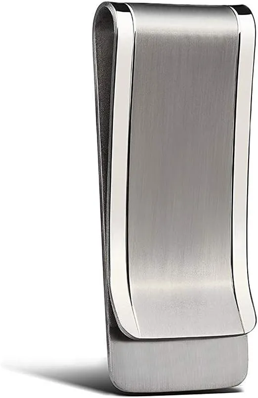 NUBARKO Solid Titanium Money Clip Wallet Credit Card Holder for Men Women Christmas Gifts stocking stuffers Slim Minimalist Cash Holder EDC Tool Graduation Gift for Men Gift for Him