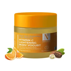 NUTRIGLOW Advanced Organics Vitamin C Lightening Body Yogurt, Moisturizes Skin, Deep nourishing, All Skin Types,3.5Oz