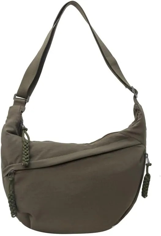 Nylon Crescent Crossbody Bag for Women Luna Bag Dumpling Bag Hobo Bag Moon Shoulder Bag