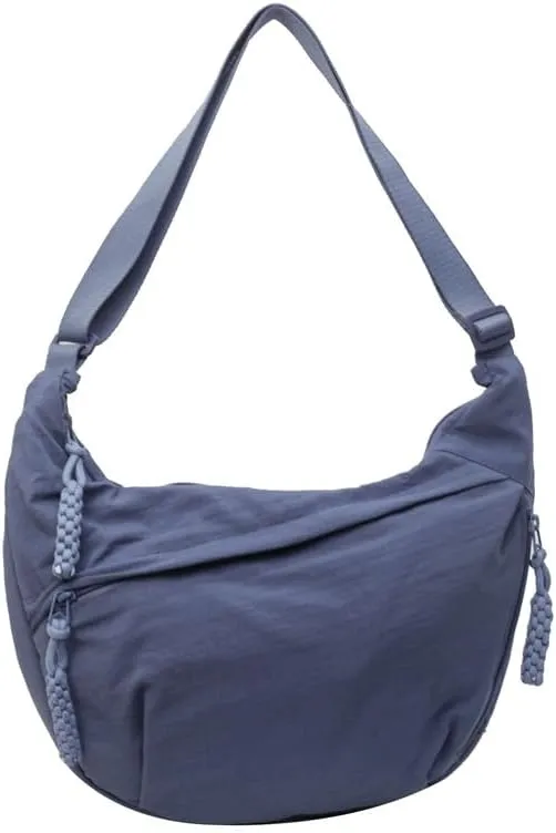 Nylon Crescent Crossbody Bag for Women Luna Bag Dumpling Bag Hobo Bag Moon Shoulder Bag