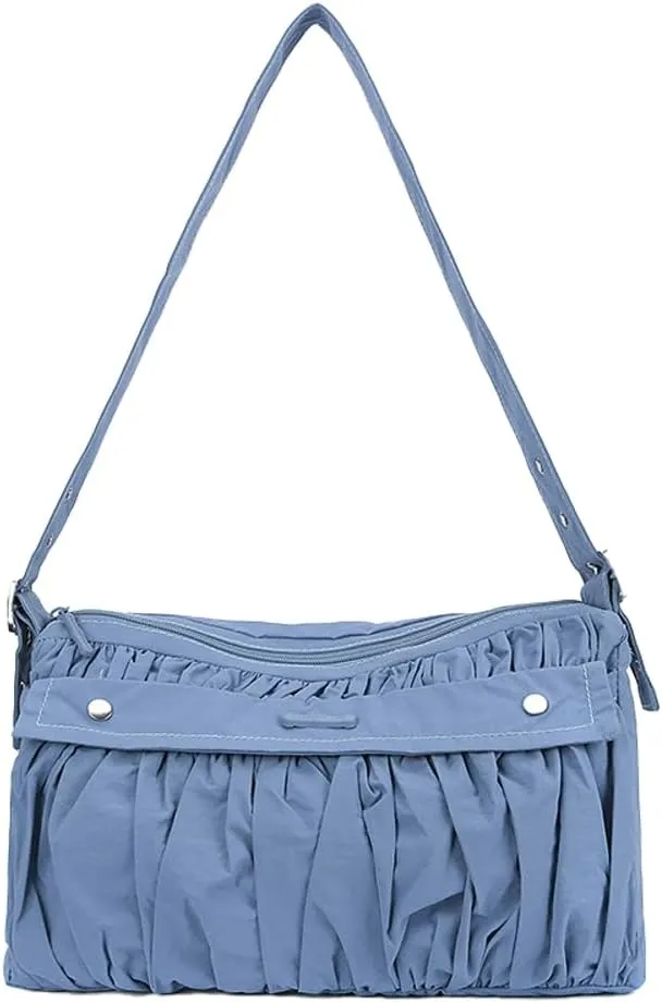 Nylon Crossbody Bags for Women Floppy Handbags for Women Puffy Purse Shoulder Bag Hobo Bag Satchel for Work Travel 2025