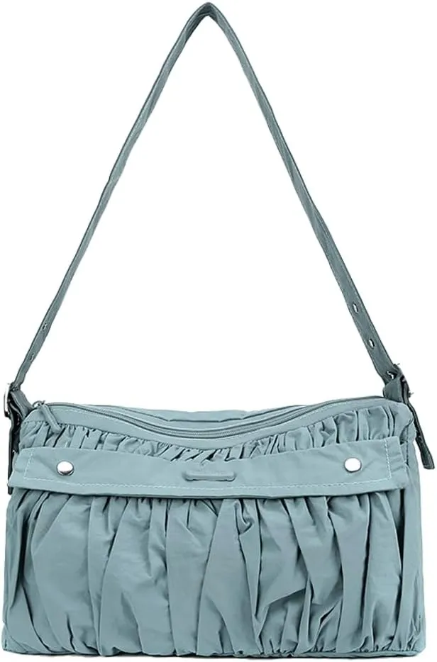 Nylon Crossbody Bags for Women Floppy Handbags for Women Puffy Purse Shoulder Bag Hobo Bag Satchel for Work Travel 2025