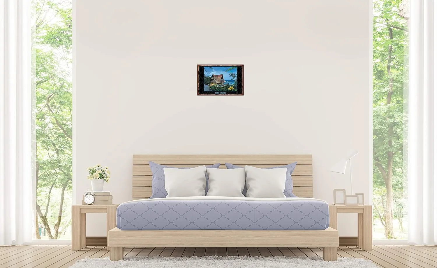 Oahu Hawai'i Hawaiian Hale Rustic Metal Art Print from Painting by Artist Scott Westmoreland 11.5" x 17.5"