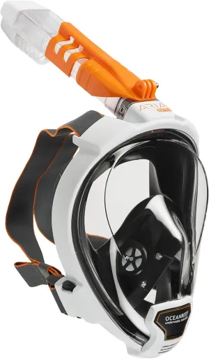 OCEAN REEF - Aria QR   Quick Release Snorkeling Mask - Full Face Snorkeling Mask - 180 Degree Underwater Vision - 8 Colours and 4 Sizes