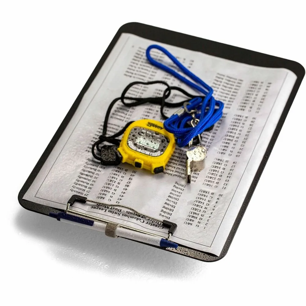 Officemate Clipboard,w/Pen Holder,Letter-Size,Plastic,9"x12-1/2",BK