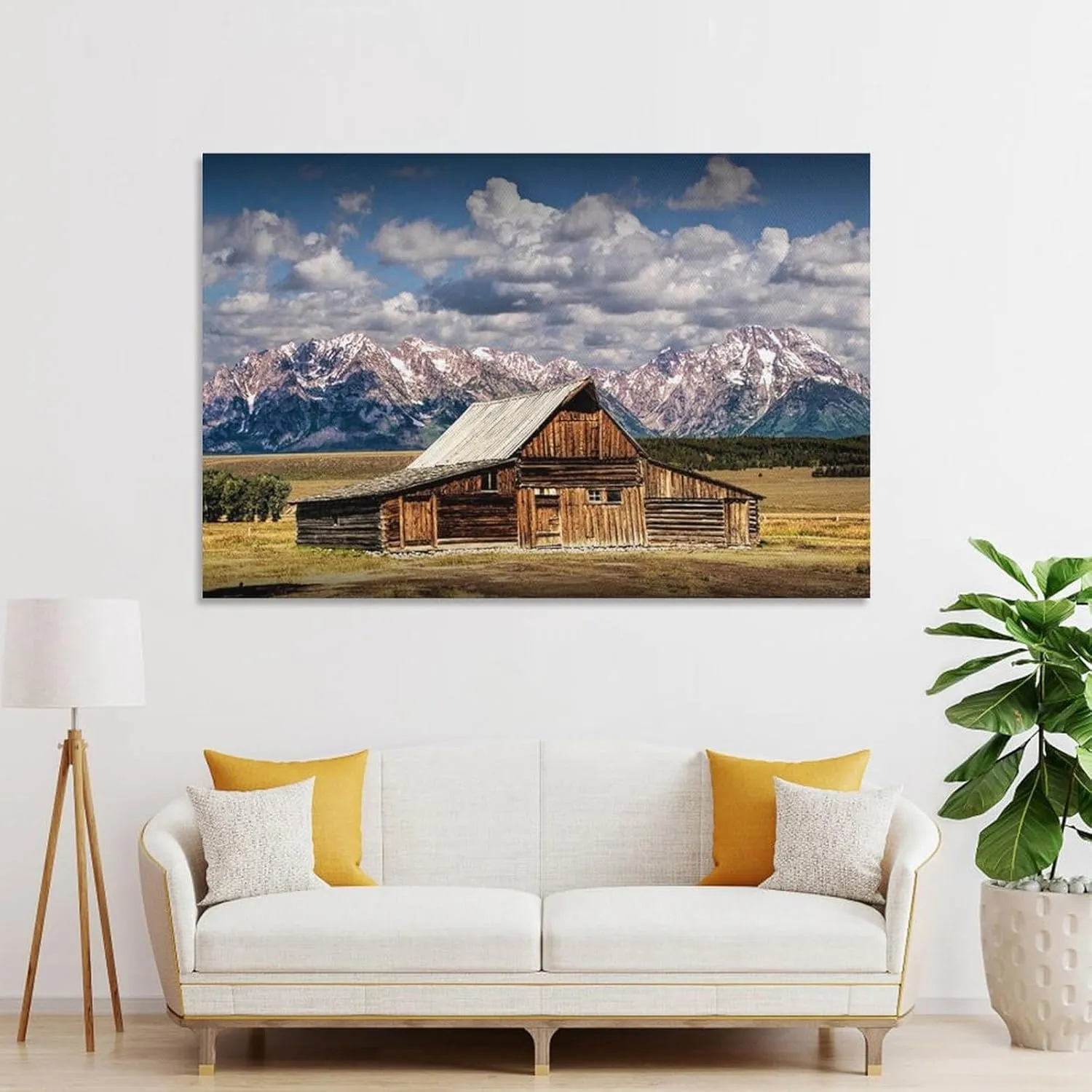 Old Wooden Barn, TA Moulton Barn, Mormon Row, The Great Tetons Poster Natural Landscape Still Life Prints Canvas Wall Art Posters Room Aesthetics And Decor Home Modern Living Room Decor Gifts16x24inch
