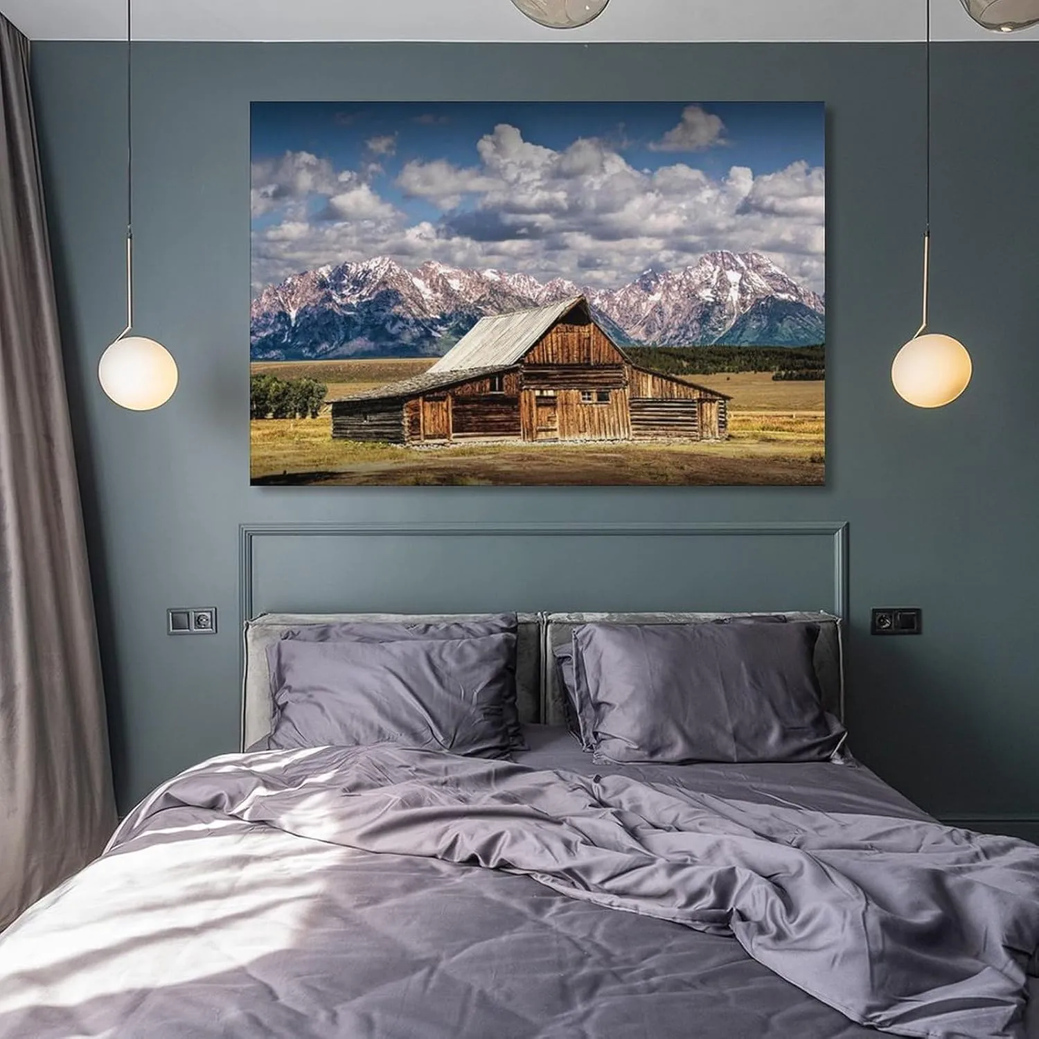 Old Wooden Barn, TA Moulton Barn, Mormon Row, The Great Tetons Poster Natural Landscape Still Life Prints Canvas Wall Art Posters Room Aesthetics And Decor Home Modern Living Room Decor Gifts16x24inch