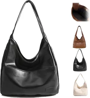 Ooomay Maya - Women's Black Hobo Shoulder Bag, 25*35*12cm/9.8*13.8*4.7in