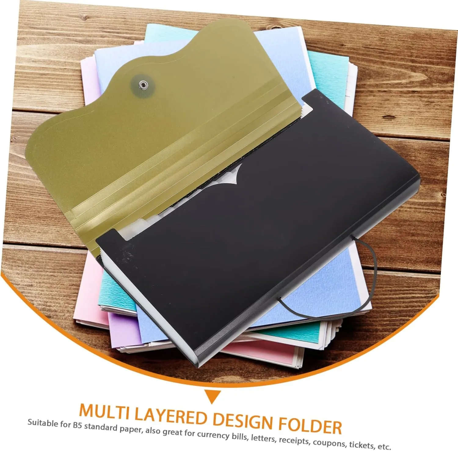 Organ Bag Monthly File Organizer File Folder Receipt Organizer Data File Bag Accordion Folder Organizer Multi-Layer File Bag Paper File Holder Outdoor Pp B5 Product