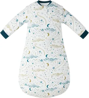 Organic Cotton Removable Long Sleeve Sleep Bag | 1.0 TOG | Ideal for Sensitive Skin