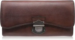 ORIREAL Women's Wallet Genuine Leather Ladies Dip Dye Wallet with 18 Card Slots Large Capacity Card Holder Cluth Purse