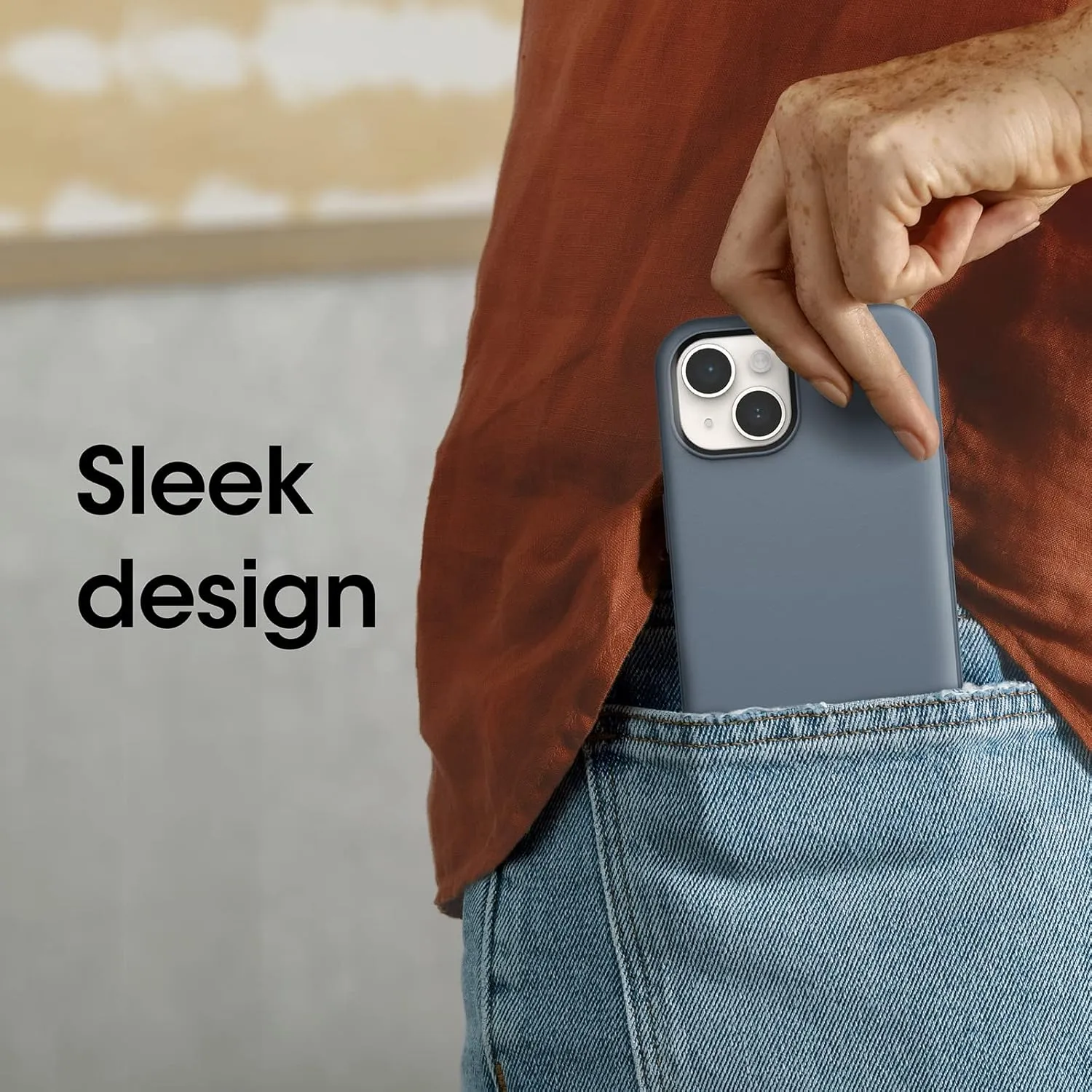 OtterBox iPhone 14 & iPhone 13 Symmetry Series  Case - BLUETIFUL (Blue), Ultra-Sleek, Snaps to MagSafe, Raised Edges Protect Camera & Screen