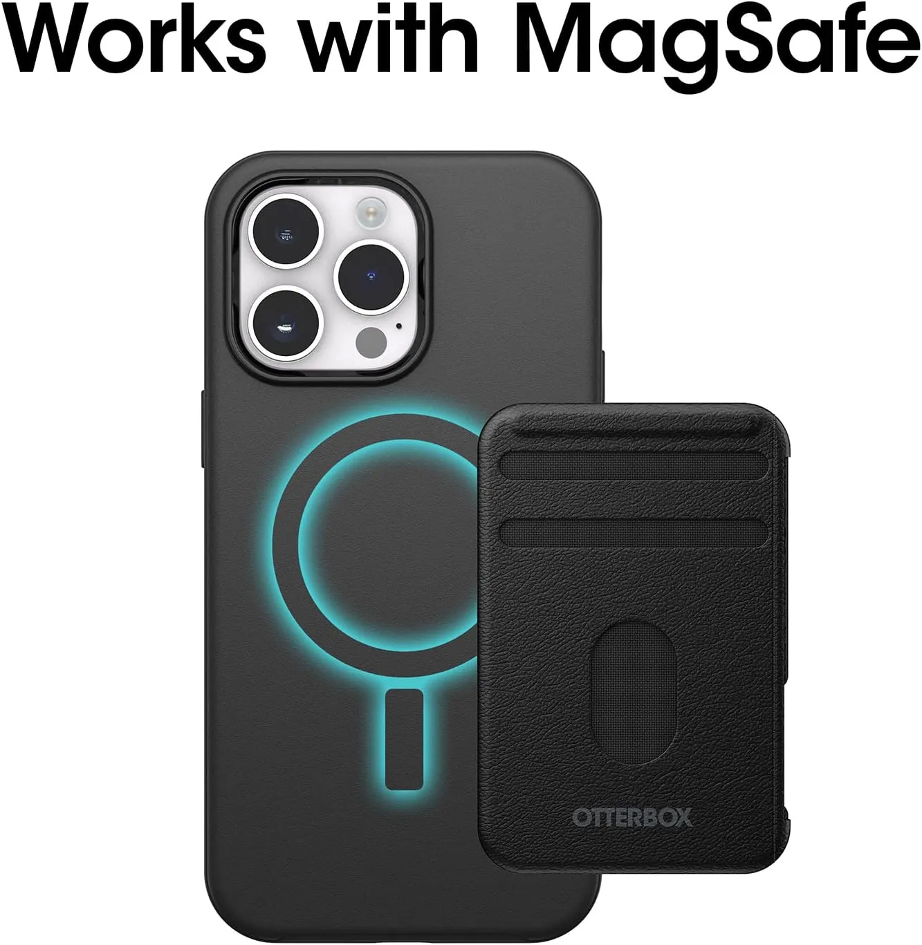 OtterBox iPhone 14 Pro Max (ONLY) Symmetry Series  Case - Black, Ultra-Sleek, Snaps to MagSafe, Raised Edges Protect Camera & Screen
