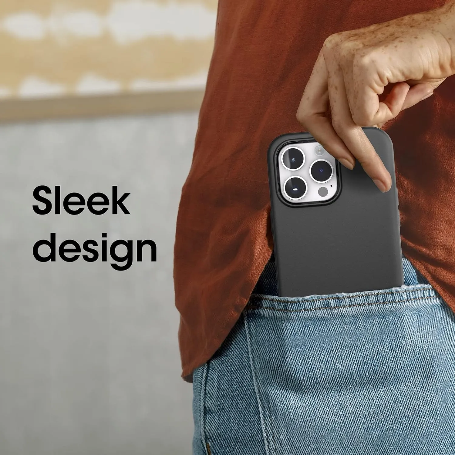 OtterBox iPhone 14 Pro Max (ONLY) Symmetry Series  Case - Black, Ultra-Sleek, Snaps to MagSafe, Raised Edges Protect Camera & Screen