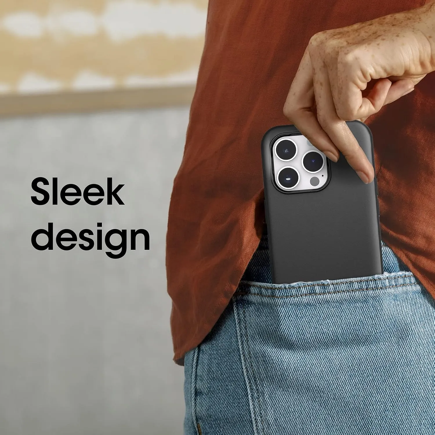 OtterBox iPhone 14 Pro (ONLY) Symmetry Series  Case - Black, Ultra-Sleek, Snaps to MagSafe, Raised Edges Protect Camera & Screen