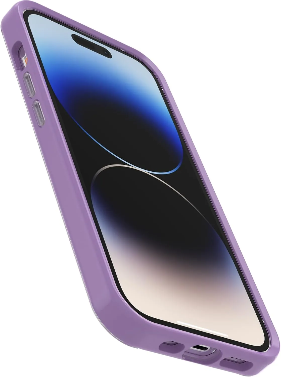 OtterBox iPhone 14 Pro Symmetry Series  Clear Case - Butterfly Flutter (Purple), Snaps to MagSafe, Ultra-Sleek, Raised Edges Protect Camera & Screen