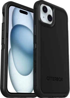OtterBox iPhone 15, iPhone 14, and iPhone 13 Defender Series XT Case with MagSafe, Screenless, Rugged - Non-Retail Packaging - Black