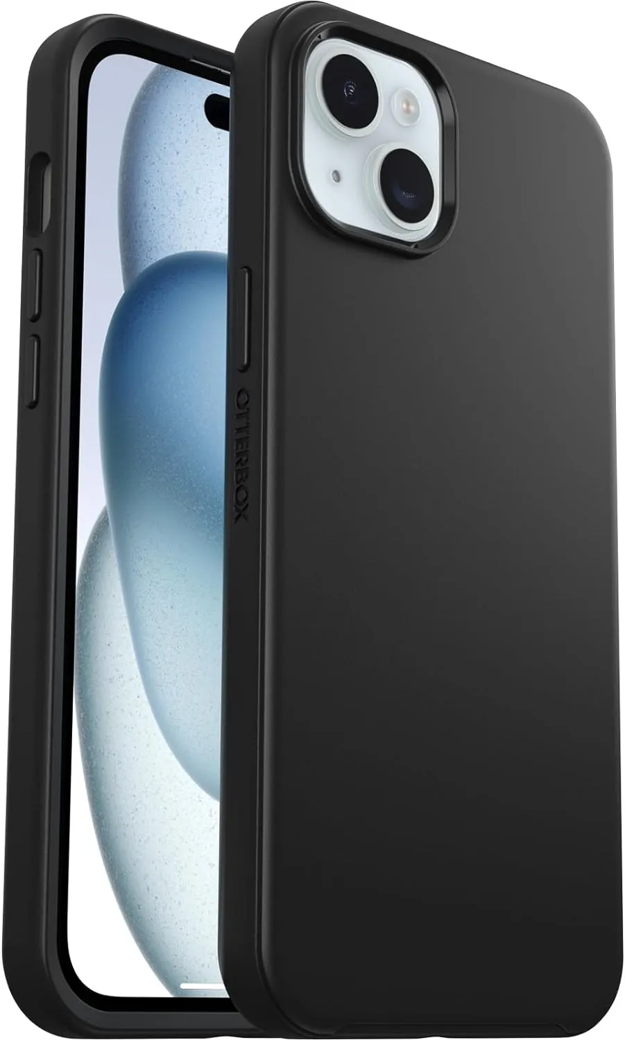 OtterBox iPhone 15 Plus and iPhone 14 Plus Symmetry Series Case - Black, Snaps to MagSafe, Ultra-Sleek, Raised Edges Protect Camera & Screen