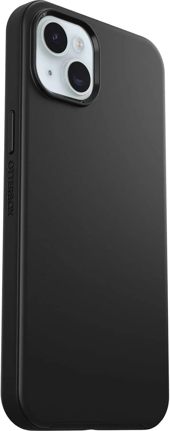 OtterBox iPhone 15 Plus and iPhone 14 Plus Symmetry Series Case - Black, Snaps to MagSafe, Ultra-Sleek, Raised Edges Protect Camera & Screen