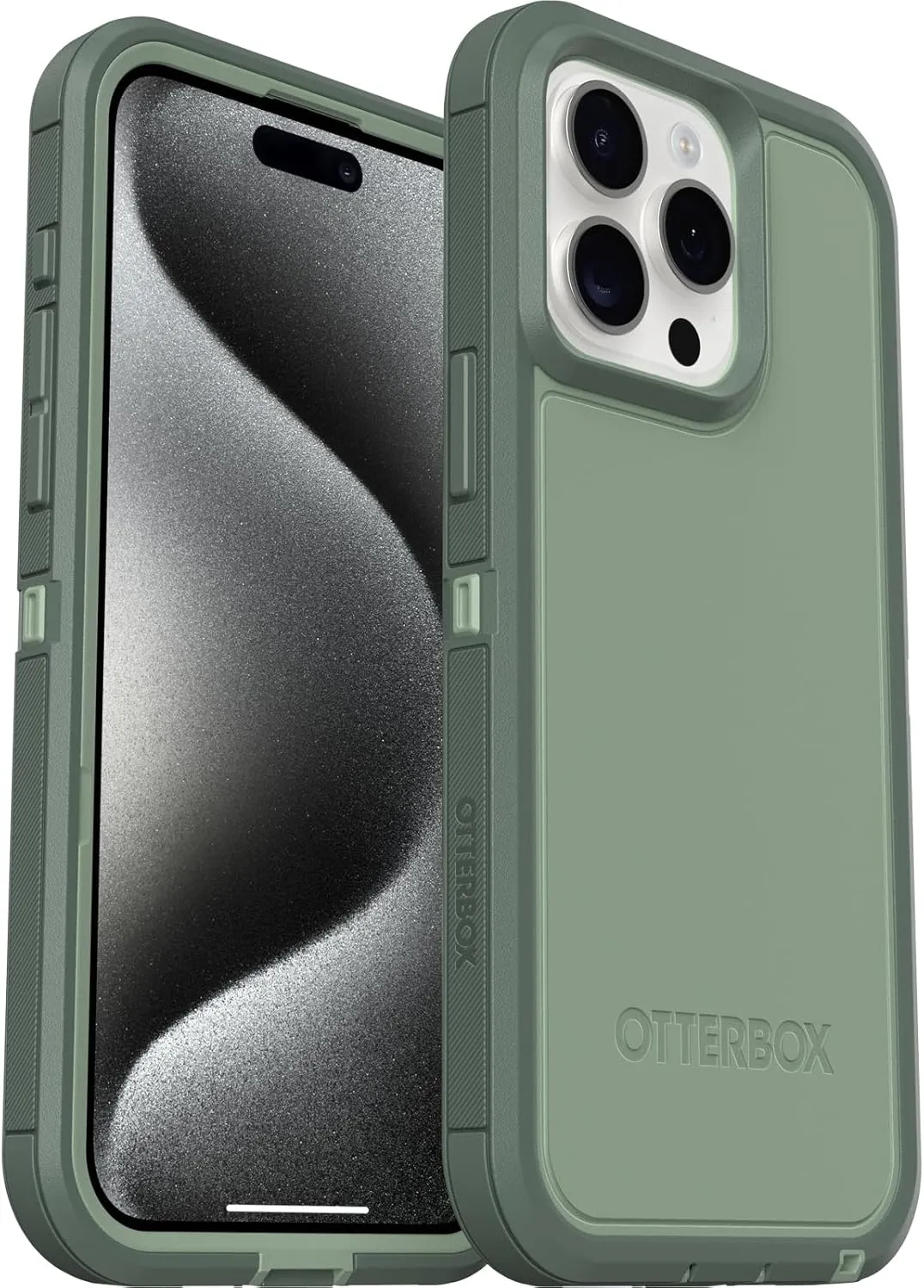 OtterBox iPhone 15 Pro MAX (Only) Defender Series XT Case - Emerald ISLE (Green), Screenless, Rugged, Snaps to MagSafe, Lanyard Attachment