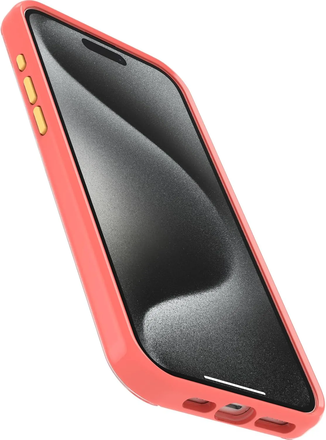 OtterBox iPhone 15 Pro MAX (Only) Symmetry Series Clear Case - QUILTED POPPIES (Red), snaps to MagSafe, ultra-sleek, raised edges protect camera & screen