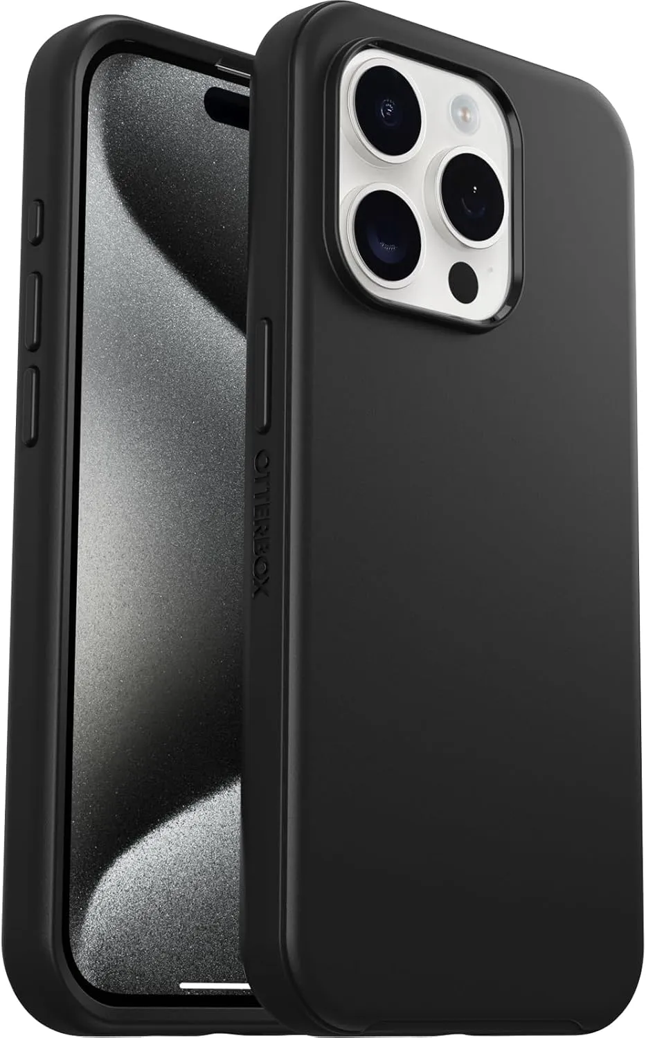 OtterBox iPhone 15 Pro (Only) Symmetry Series Case - Black, Snaps to MagSafe, Ultra-Sleek, Raised Edges Protect Camera & Screen