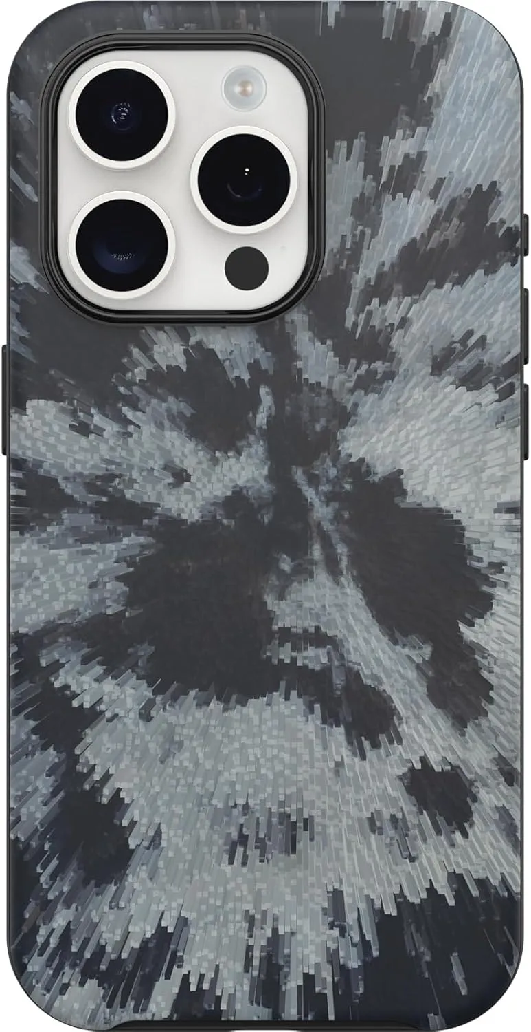 OtterBox iPhone 15 Pro (Only) Symmetry Series Case - Burnout Sky (Black), Snaps to MagSafe, Ultra-Sleek, Raised Edges Protect Camera & Screen
