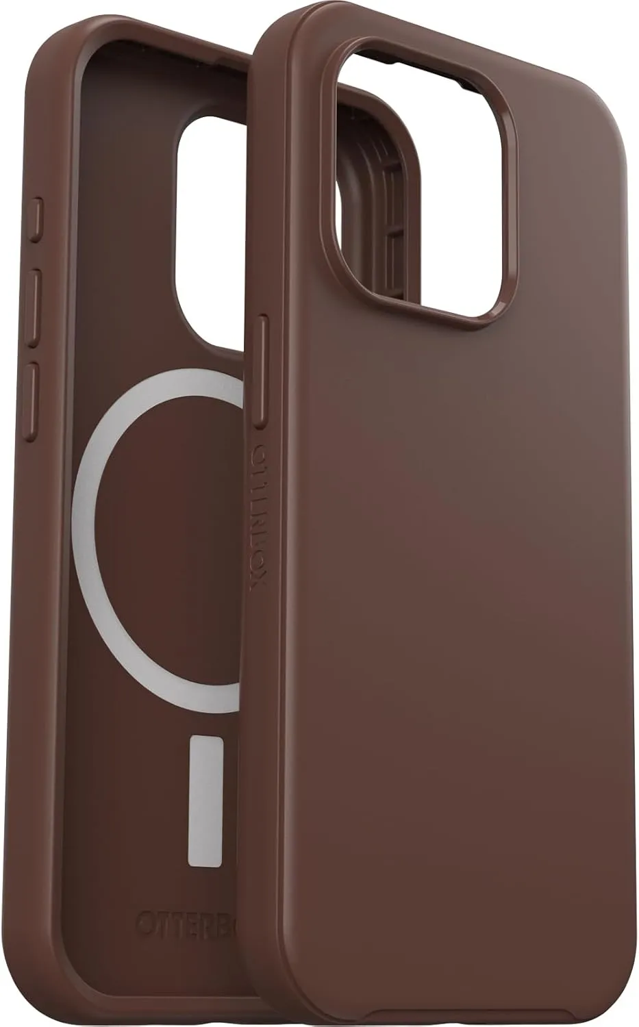 OtterBox iPhone 15 Pro (Only) Symmetry Series Case - Chocolate BAR (Brown), Snaps to MagSafe, Ultra-Sleek, Raised Edges Protect Camera & Screen