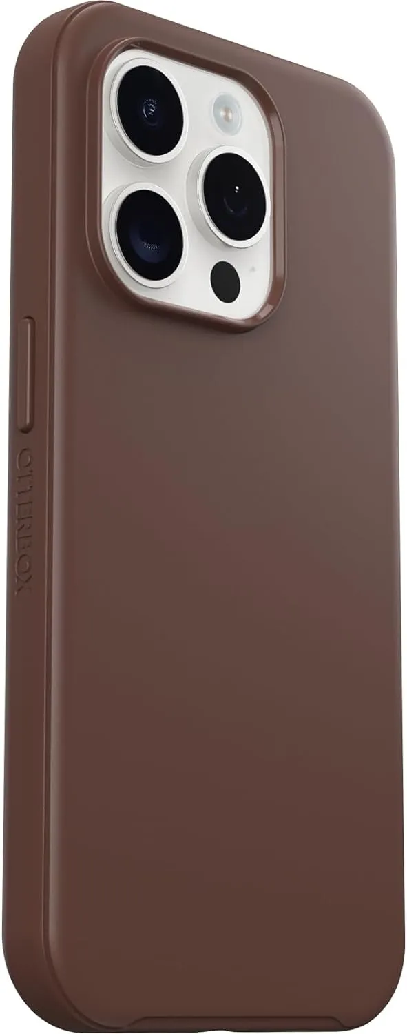 OtterBox iPhone 15 Pro (Only) Symmetry Series Case - Chocolate BAR (Brown), Snaps to MagSafe, Ultra-Sleek, Raised Edges Protect Camera & Screen