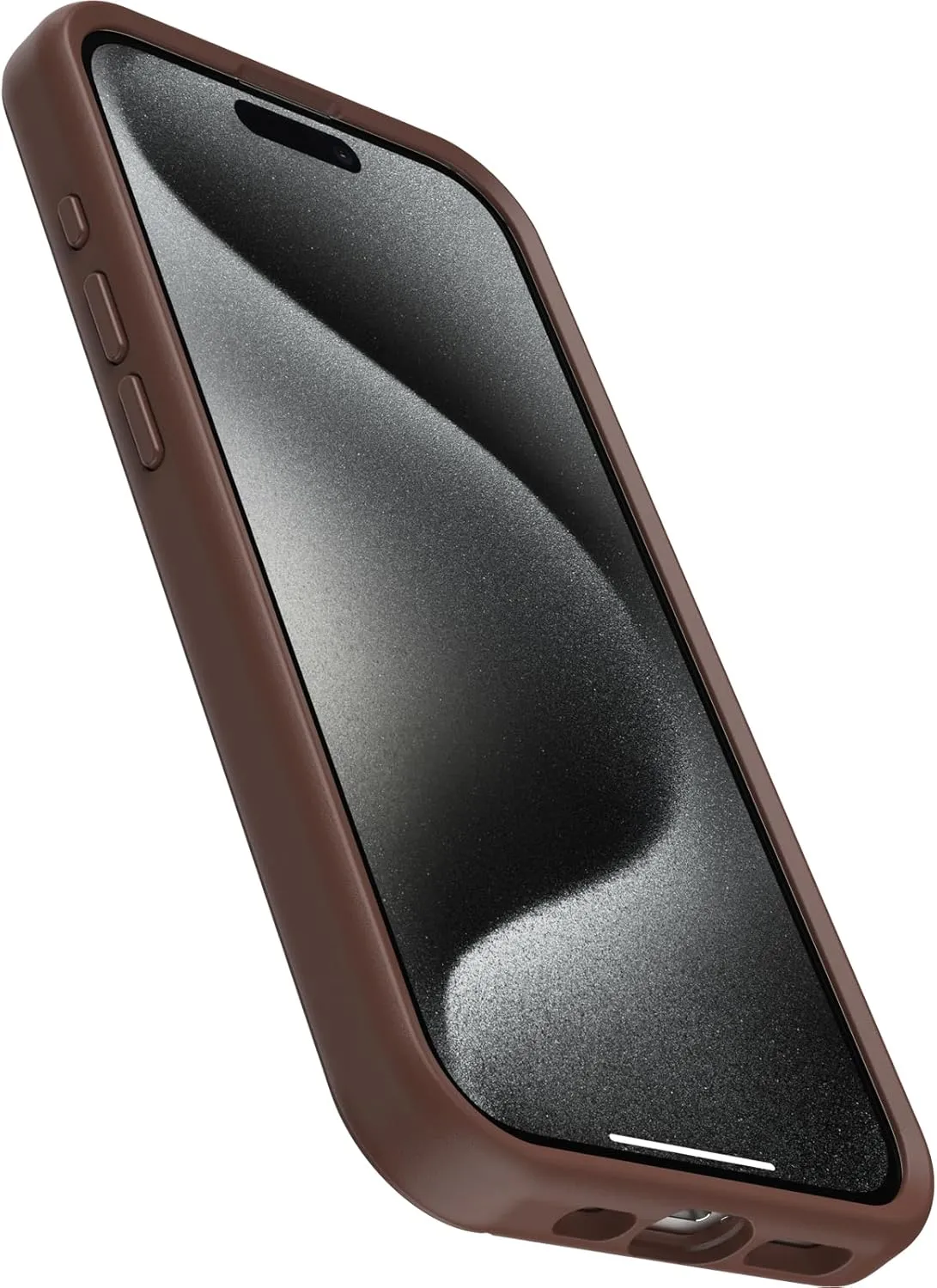 OtterBox iPhone 15 Pro (Only) Symmetry Series Case - Chocolate BAR (Brown), Snaps to MagSafe, Ultra-Sleek, Raised Edges Protect Camera & Screen