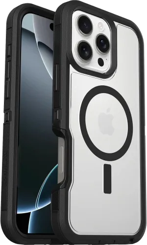 OtterBox iPhone 16 Pro Max Defender Series XT Clear Case - Dark Side (Single unit ships in polybag)