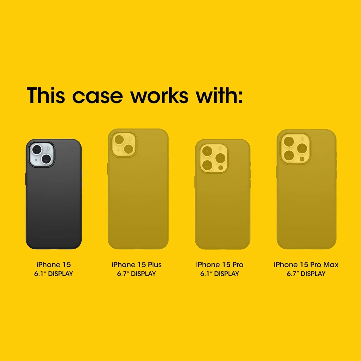 OtterBox iPhone 16e, 15, 14, & 13 Symmetry Series Case - Burnout Sky (Black), Snaps to MagSafe, Ultra-Sleek, Raised Edges Protect Camera & Screen