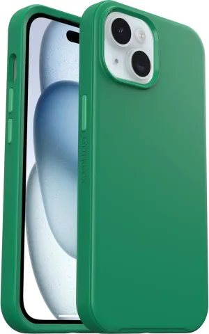 OtterBox iPhone 16e, 15, 14, & 13 Symmetry Series Case - Green Juice (Green), Snaps to MagSafe, Ultra-Sleek, Raised Edges Protect Camera & Screen