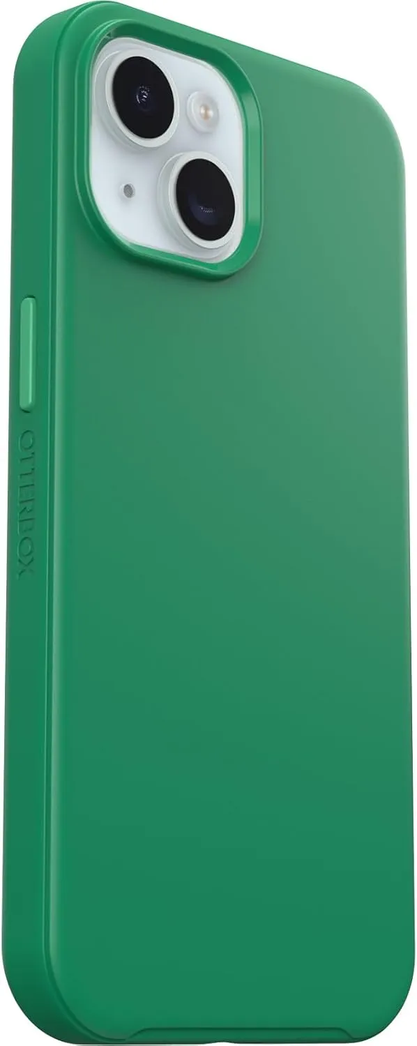 OtterBox iPhone 16e, 15, 14, & 13 Symmetry Series Case - Green Juice (Green), Snaps to MagSafe, Ultra-Sleek, Raised Edges Protect Camera & Screen