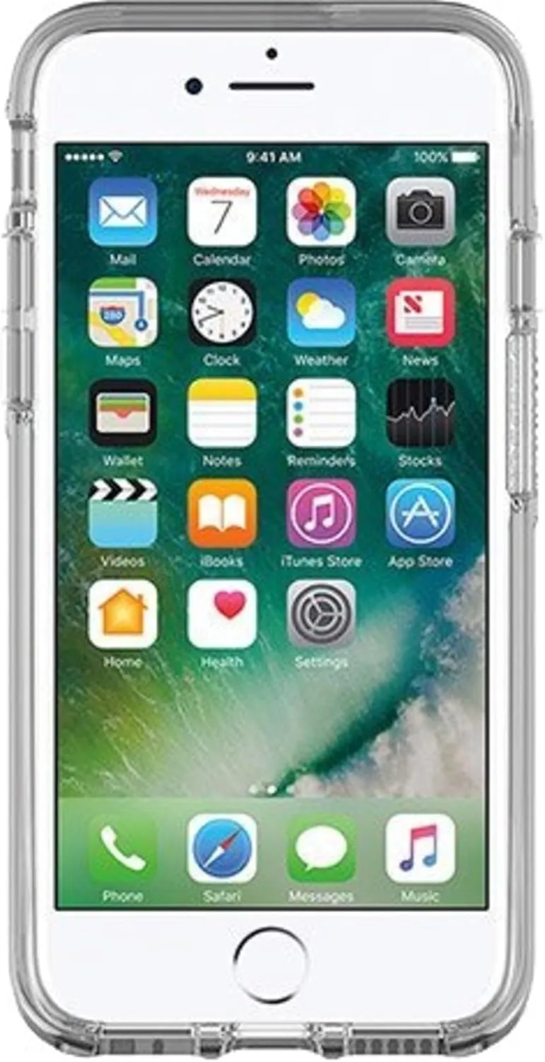 OtterBox iPhone SE 3rd/2nd Gen, iPhone 8 & iPhone 7 (not compatible with Plus sized models) Symmetry Series Case- CLEAR, ultra-sleek, wireless charging compatible, raised edges protect camera & screen