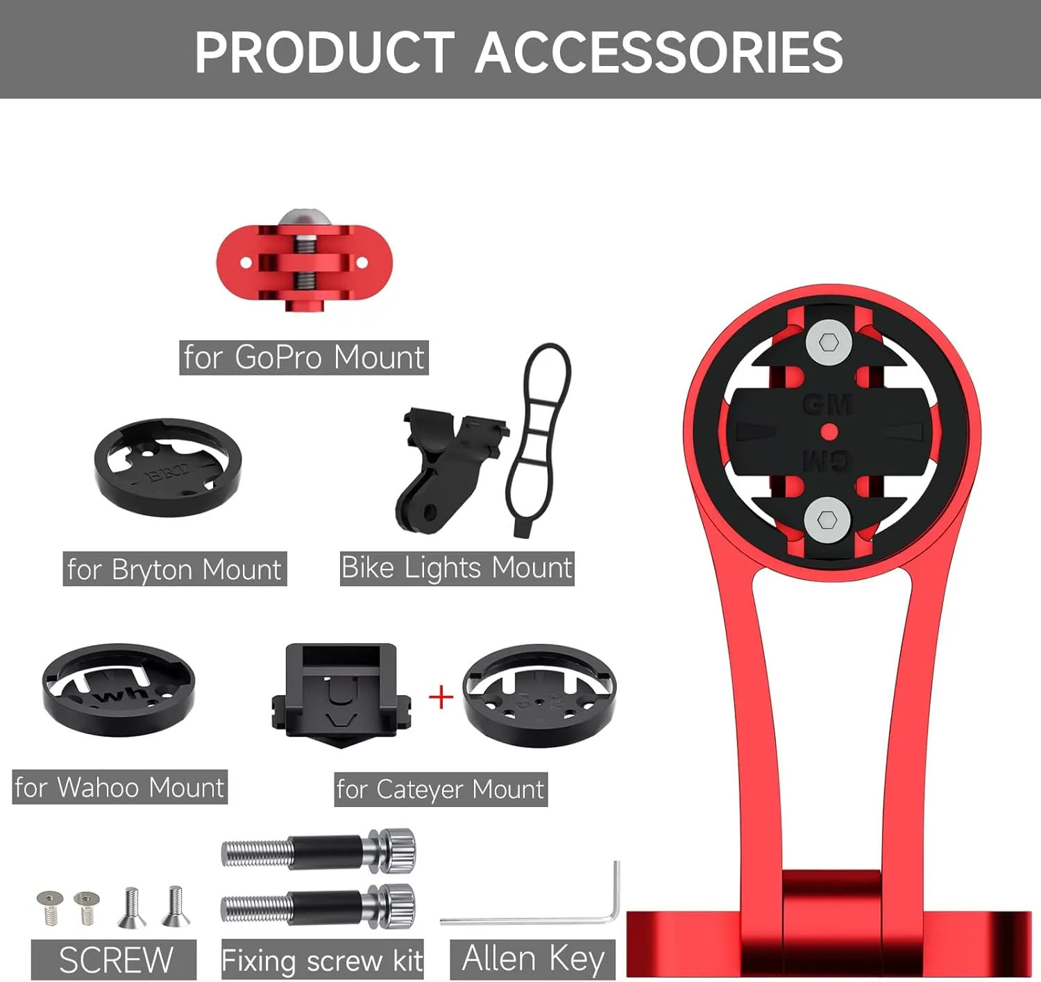 Out Front Adjustable Bicycle Mount - Bike for Garmin Extended Mountain Bike Computer Road Mountain Cycling GPS Combo Extended Bike Accessories for 38mm Handlebar