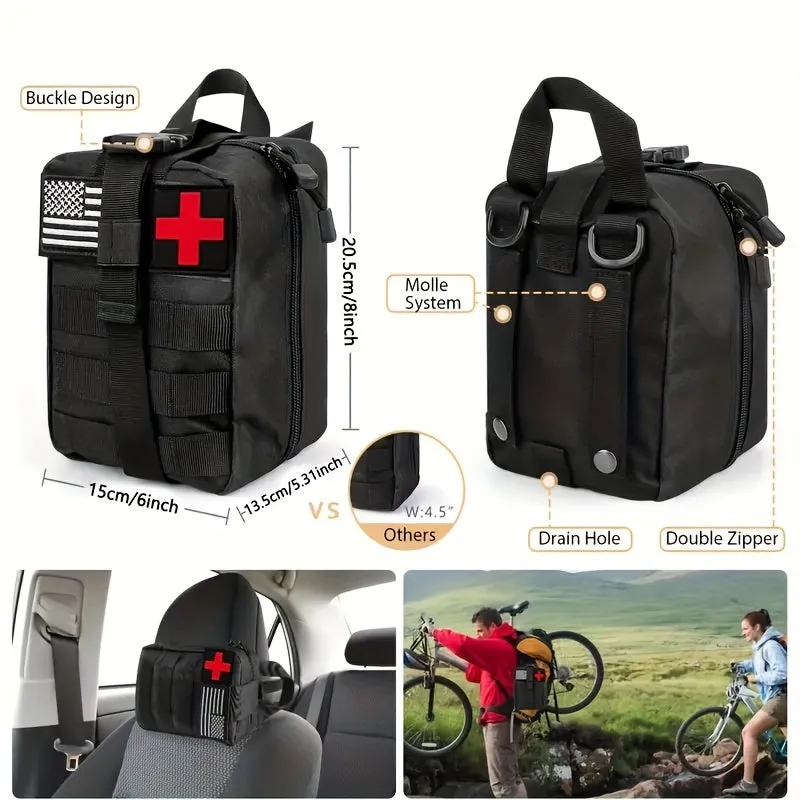 Outdoor Survival Kit with Molle System and Emergency Tent