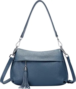 Over Earth Leather Handbags for Women Small Hobo Shoulder Bag Ladies Crossbody Purse